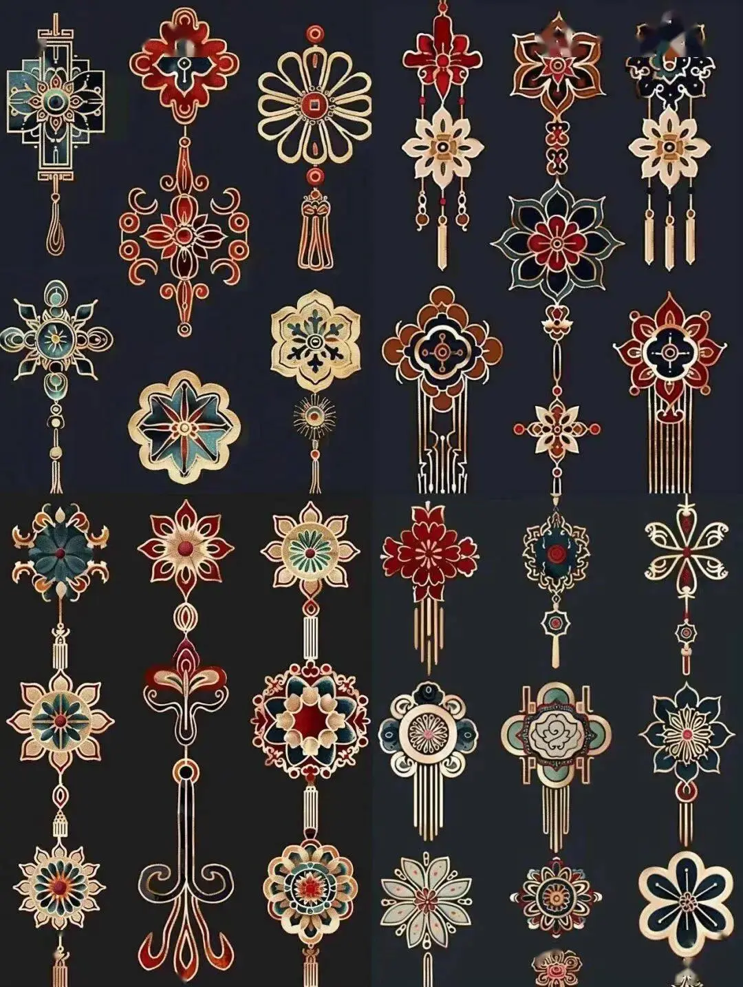國風古韻-刺繡紋飾紋樣圖案設計分享!