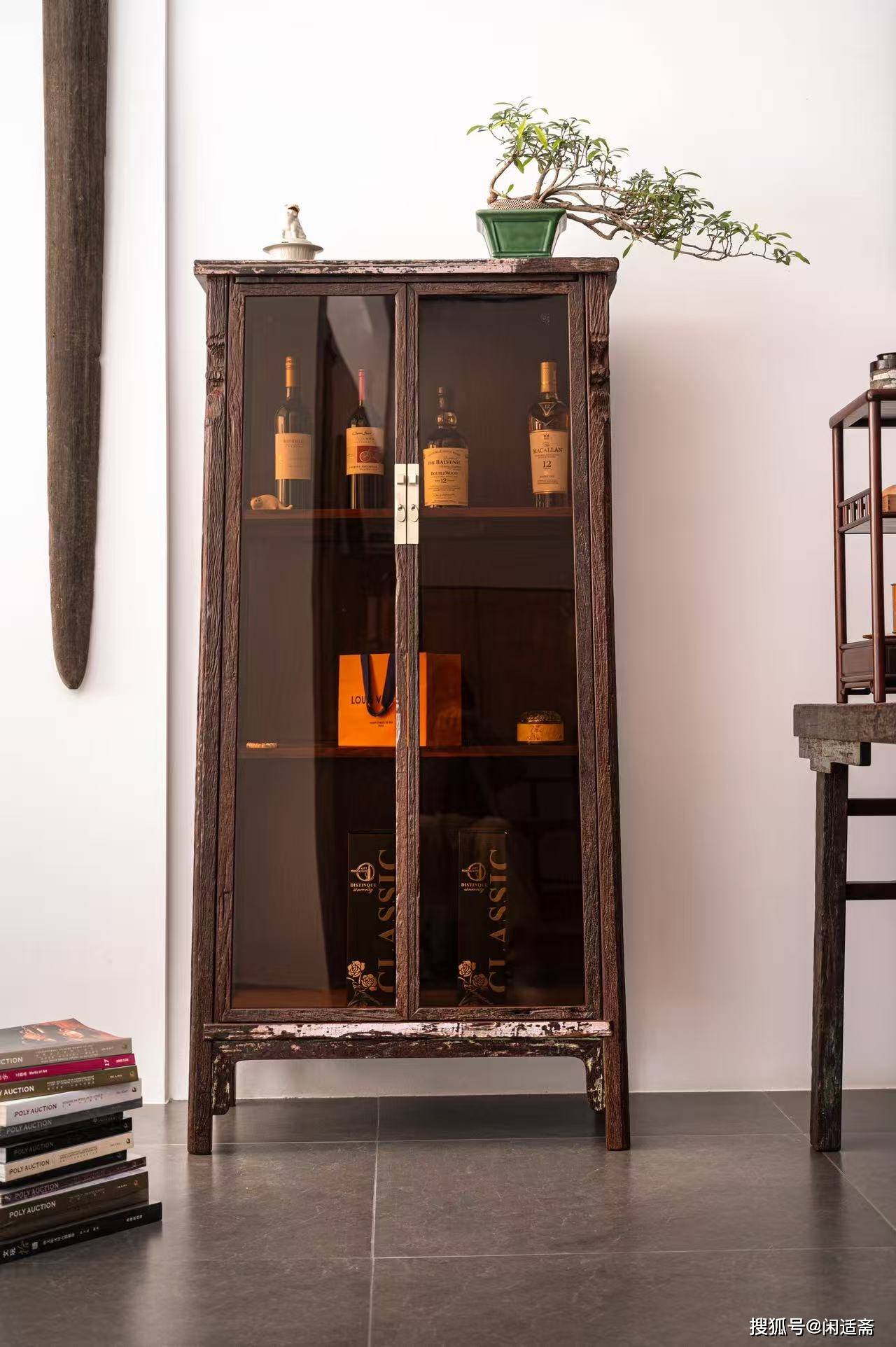 原創收藏時光的藝術 | 印度小葉紫檀原皮殼圓角酒櫃