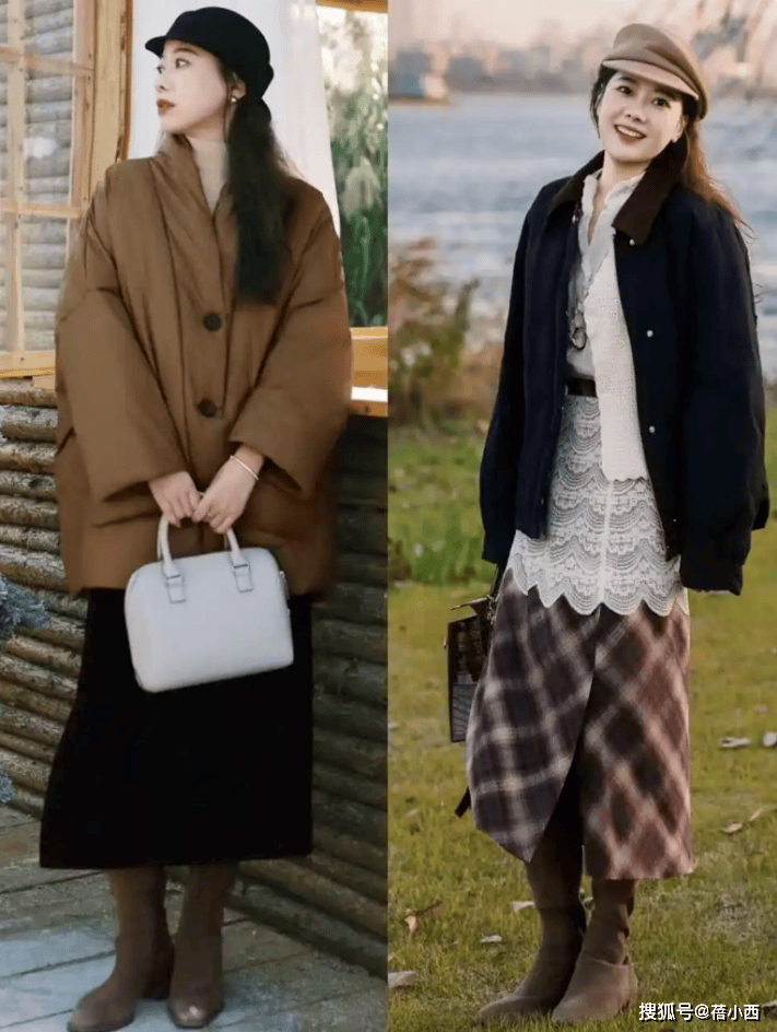 今年最火的穿法：叫“裙中靴”，這樣穿時髦又高階，適合30+女性