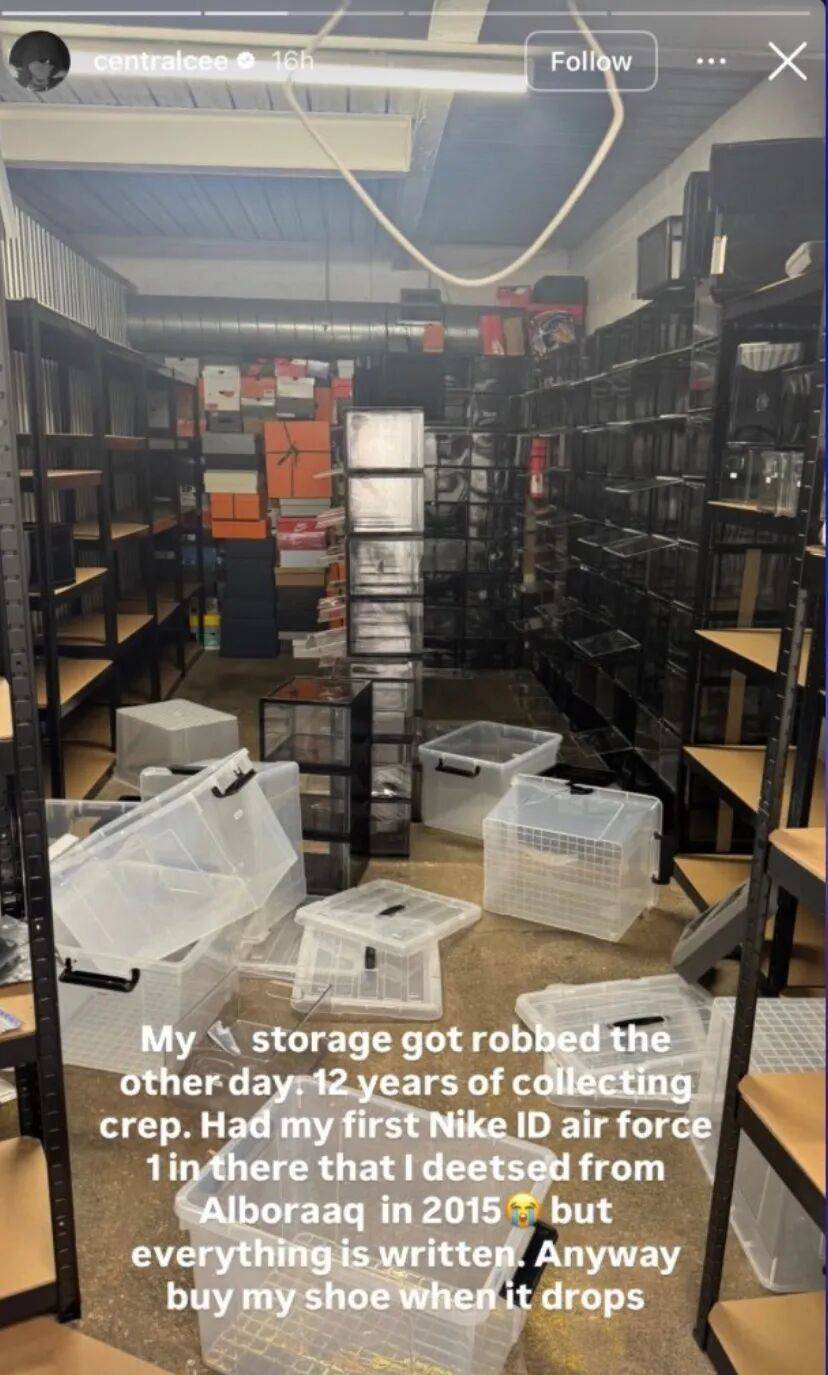 英國說唱男星家中被盜，所有的球鞋收藏被搬空！