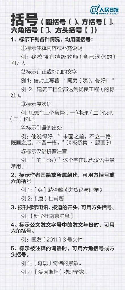 《人民日報》釋出：新版標點符號正確用法和標準佔格要求 | 收藏