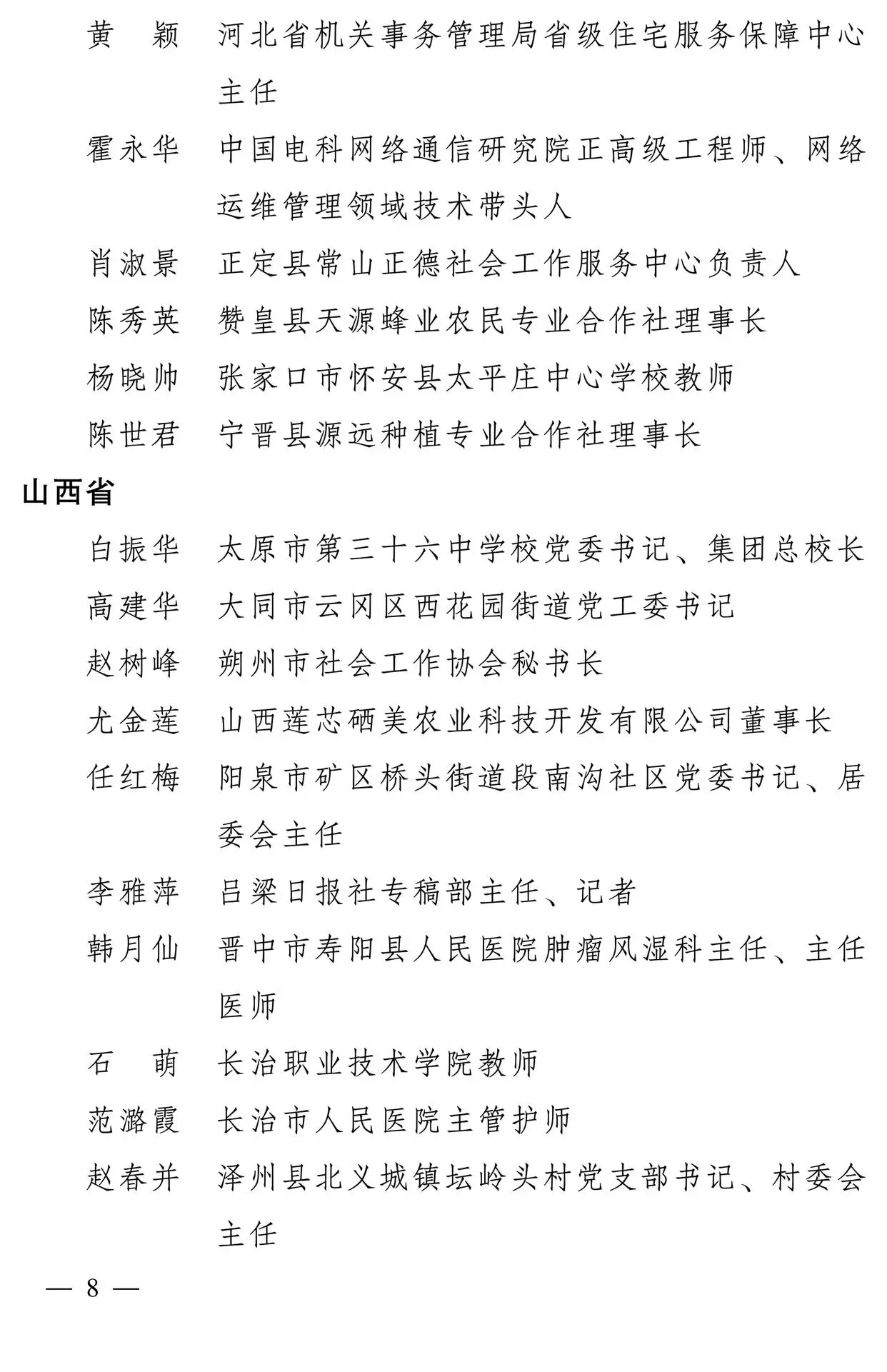 598名女性獲全國三八紅旗手稱號，全名單如下