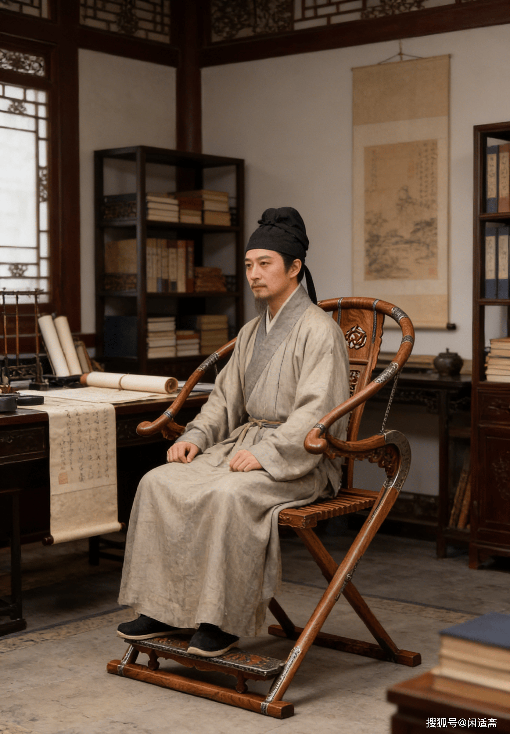 原創匠心造器，收藏珍品，黃花梨麒麟紋交椅