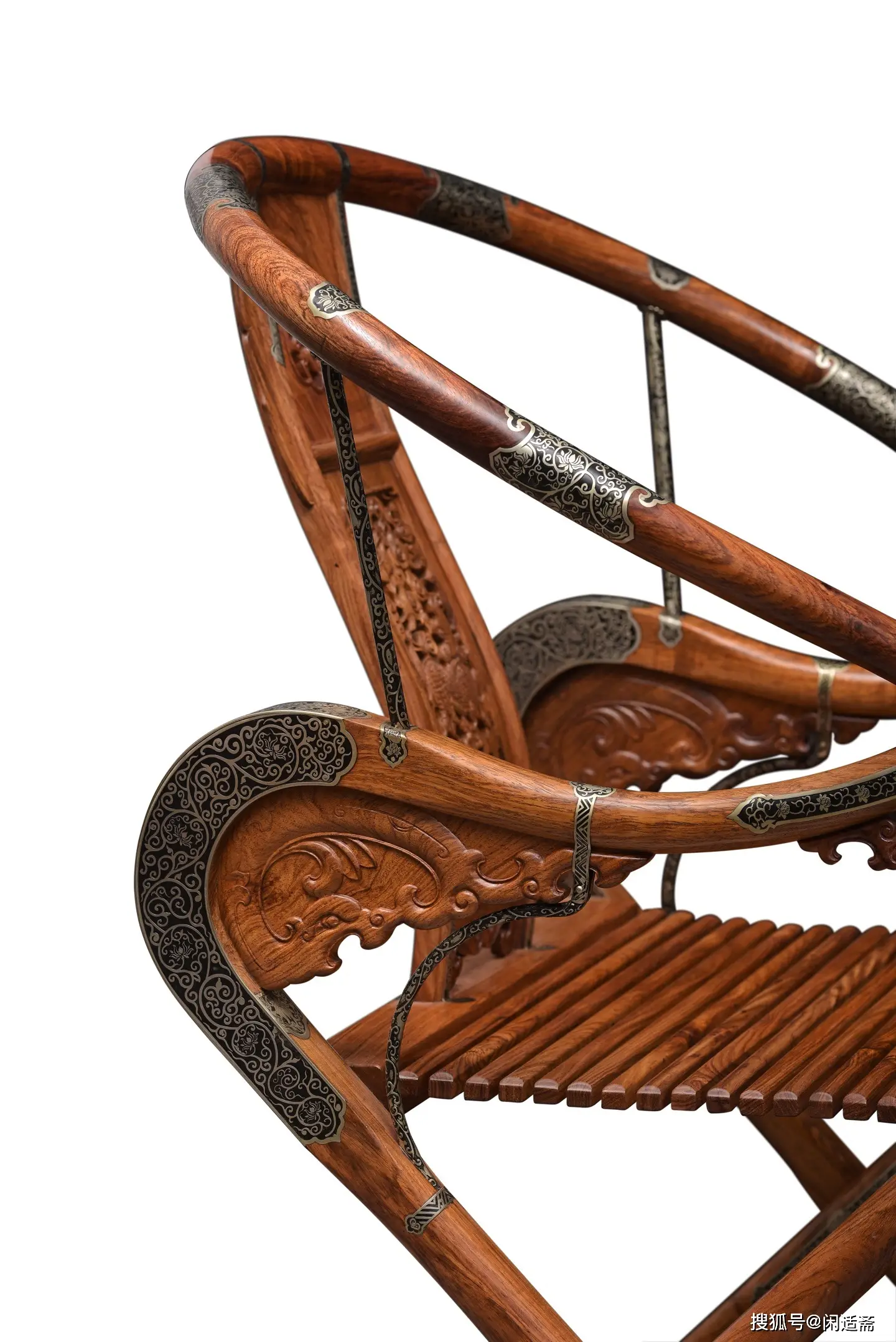 原創匠心造器，收藏珍品，黃花梨麒麟紋交椅