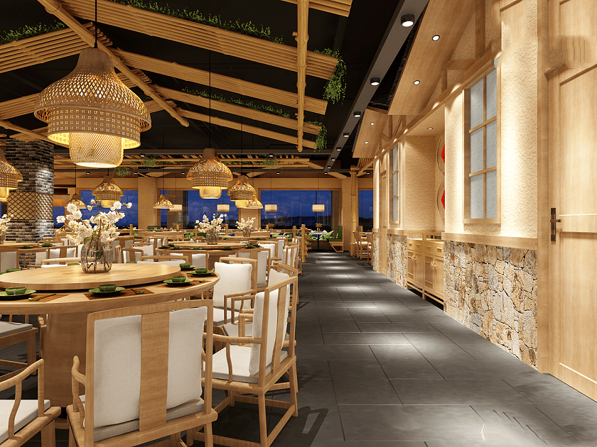 陝西餐飲裝修設計，陝西酒店餐廳裝修設計，陝西宴會廳裝修設計