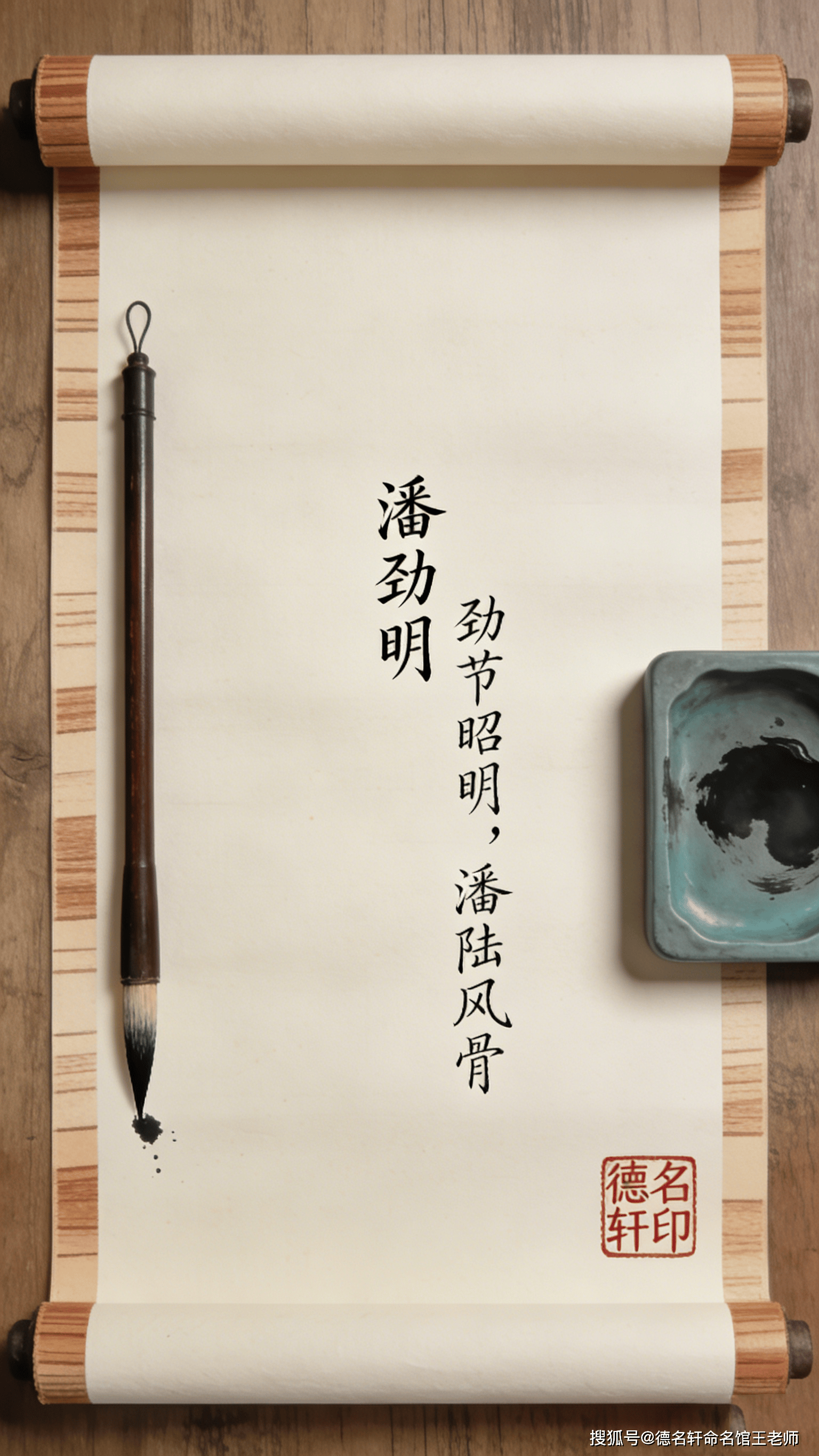 原創寶寶起名案例 2026年寶寶起名案例 潘勁明：勁節昭明，潘陸風骨