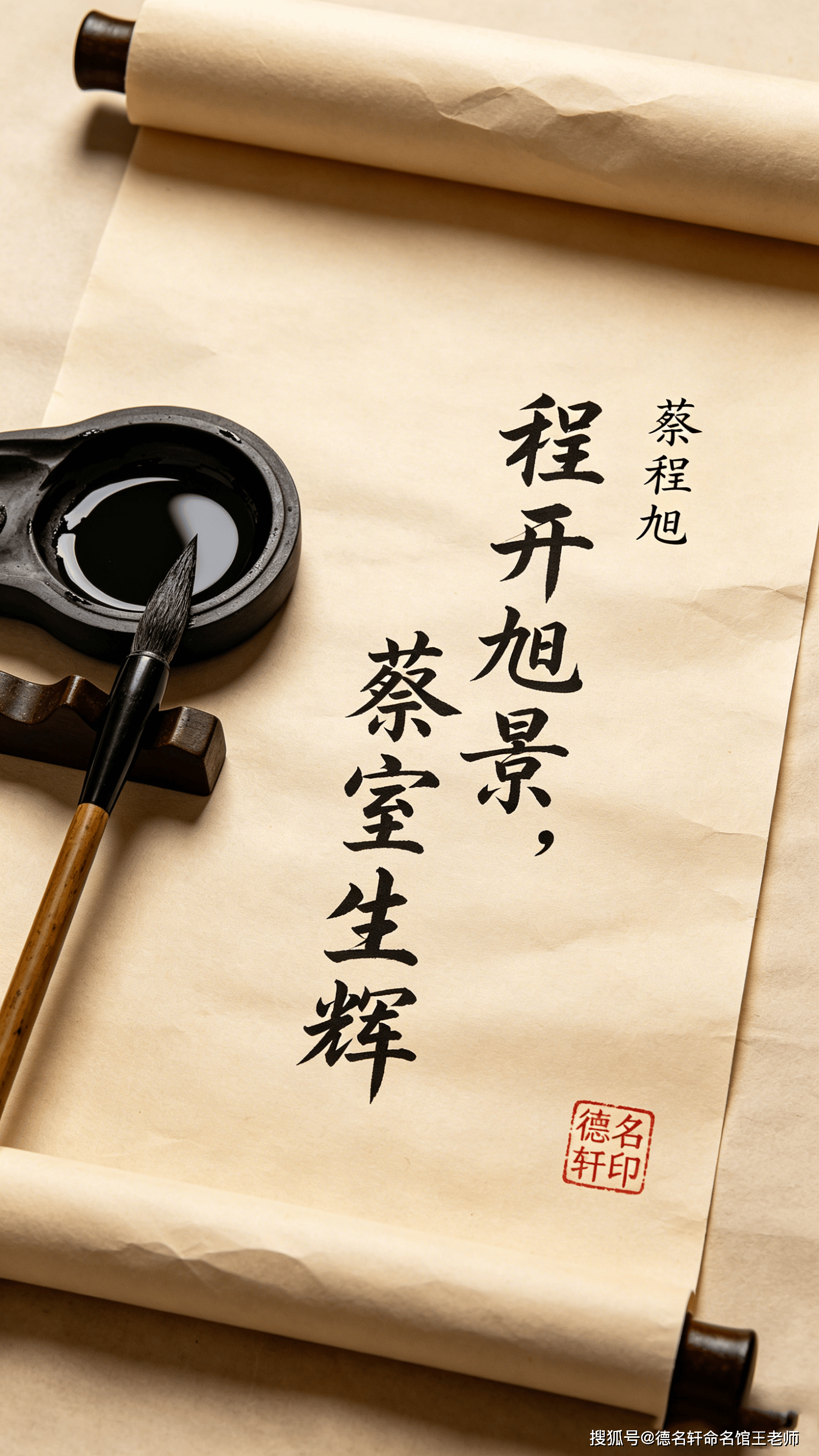 原創寶寶起名案例 蔡程旭：程開旭景，蔡室生輝